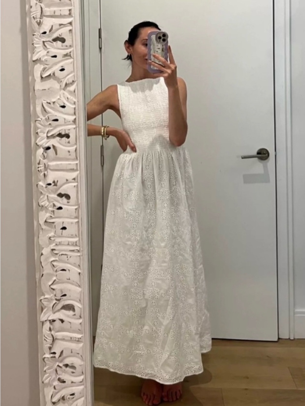 Hill house white eyelet cosima